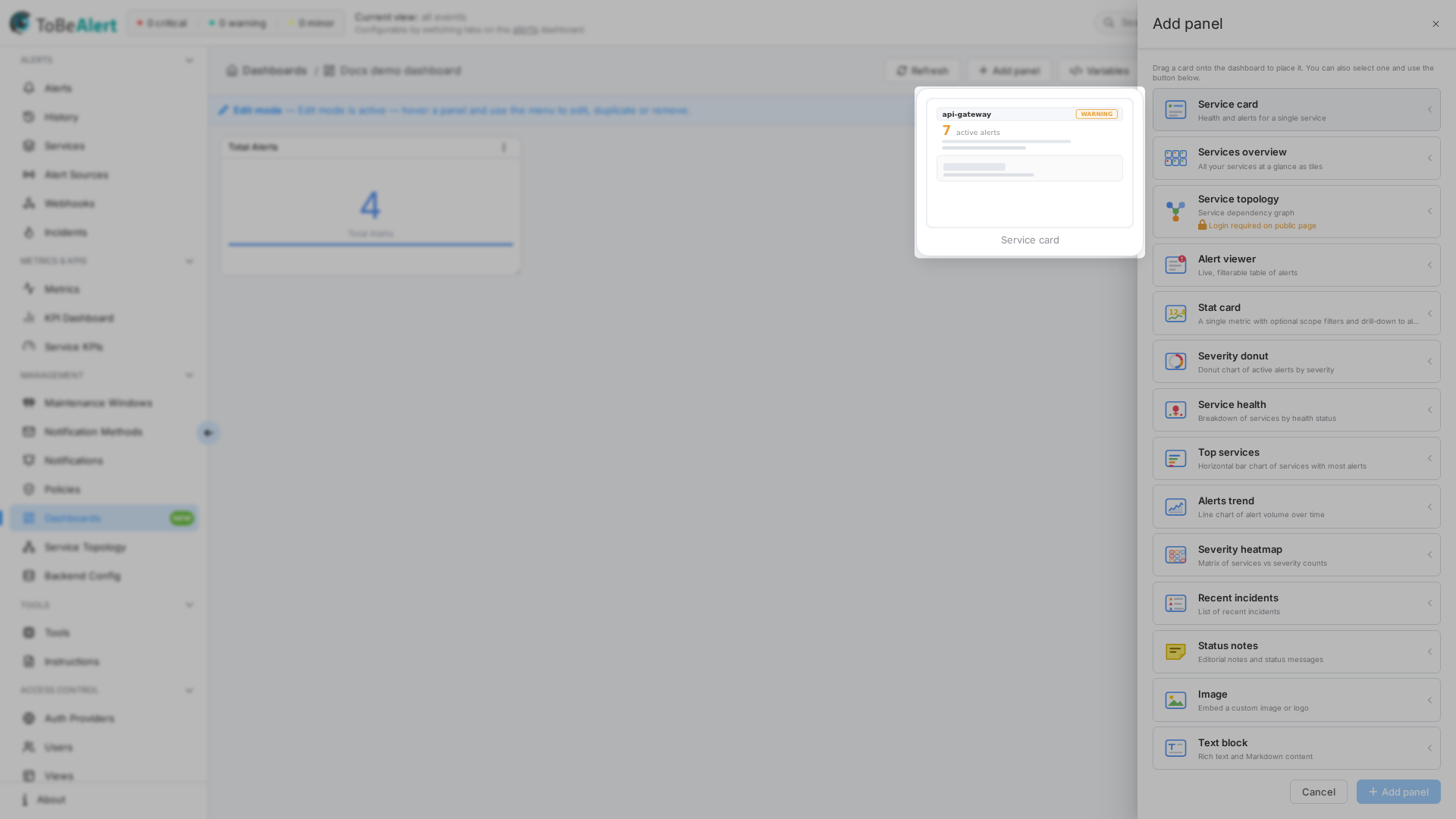 Catalog hover preview