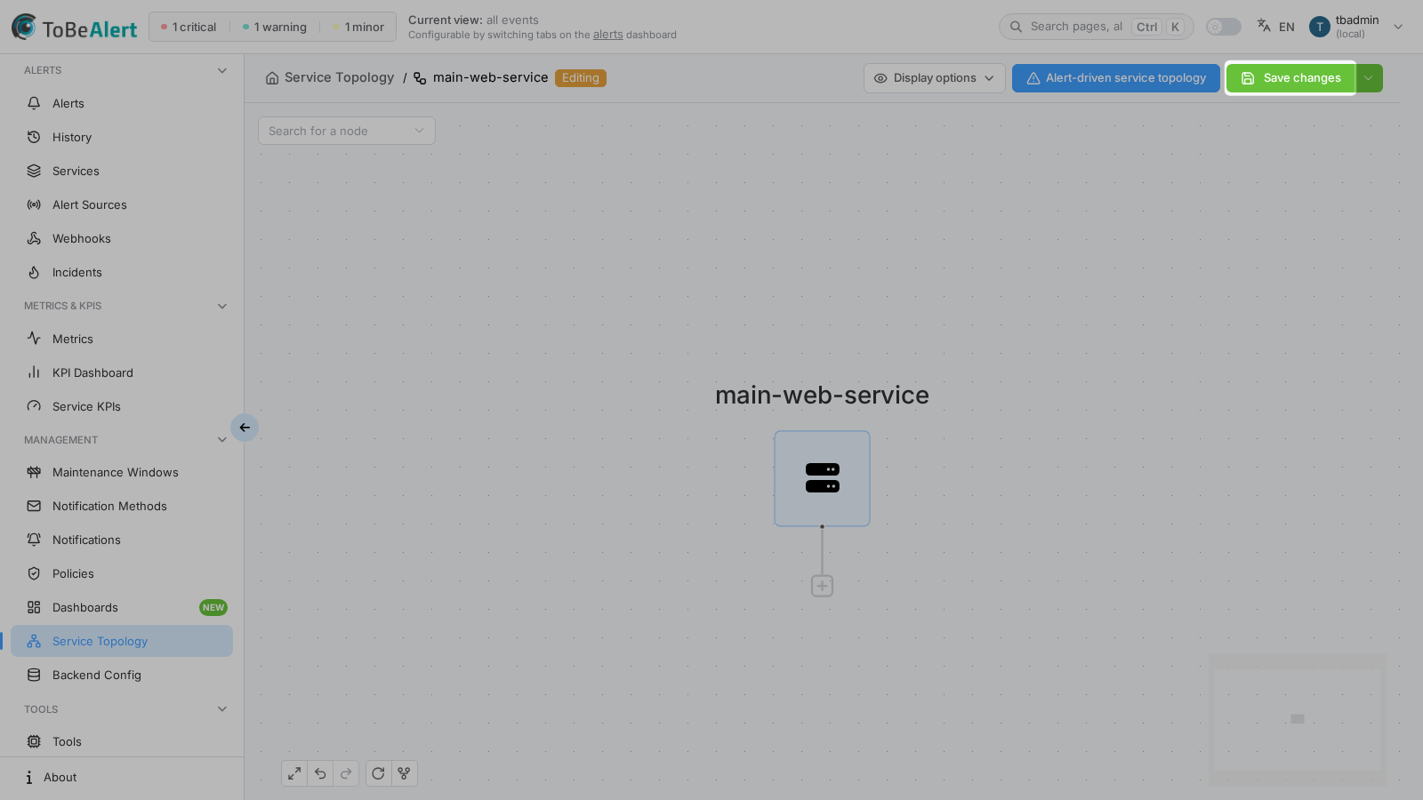 Save changes and edit toolbar after building the graph