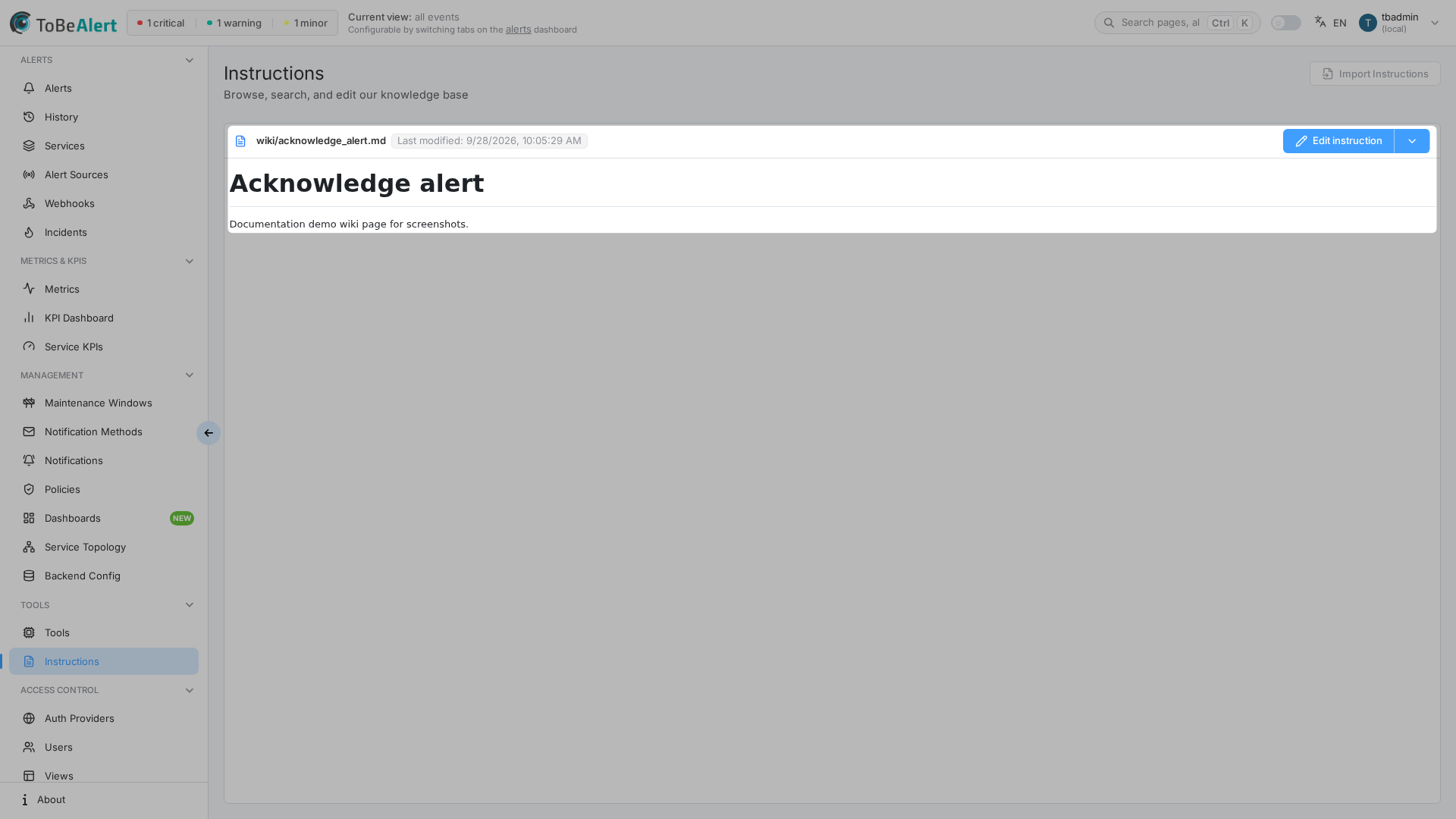 View mode with Toggle Tree off — full-width content, highlighted in red