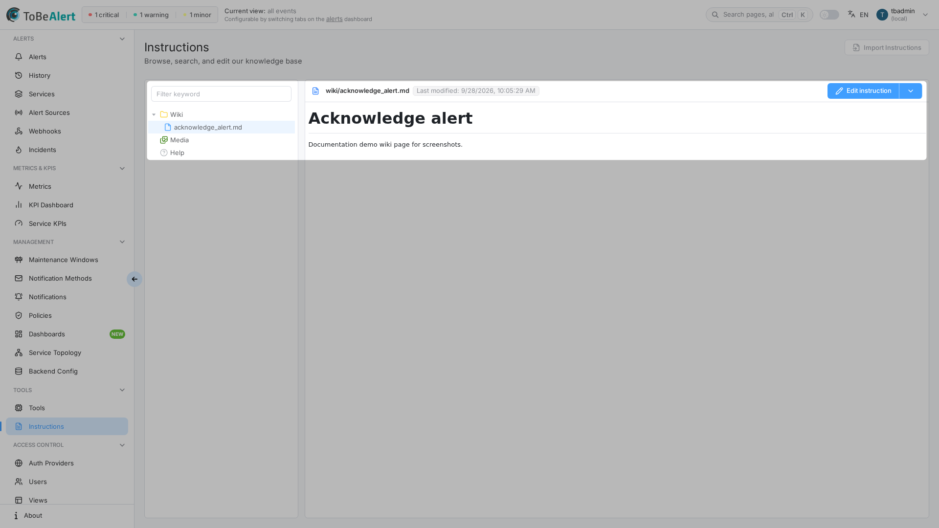 Wiki page — view mode with tree visible, highlighted in red