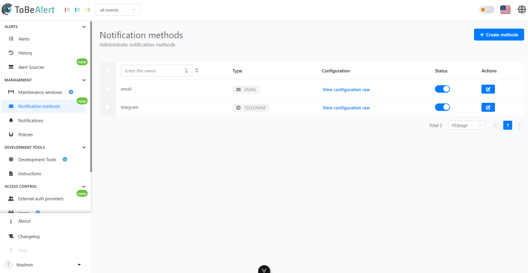 Notification methods