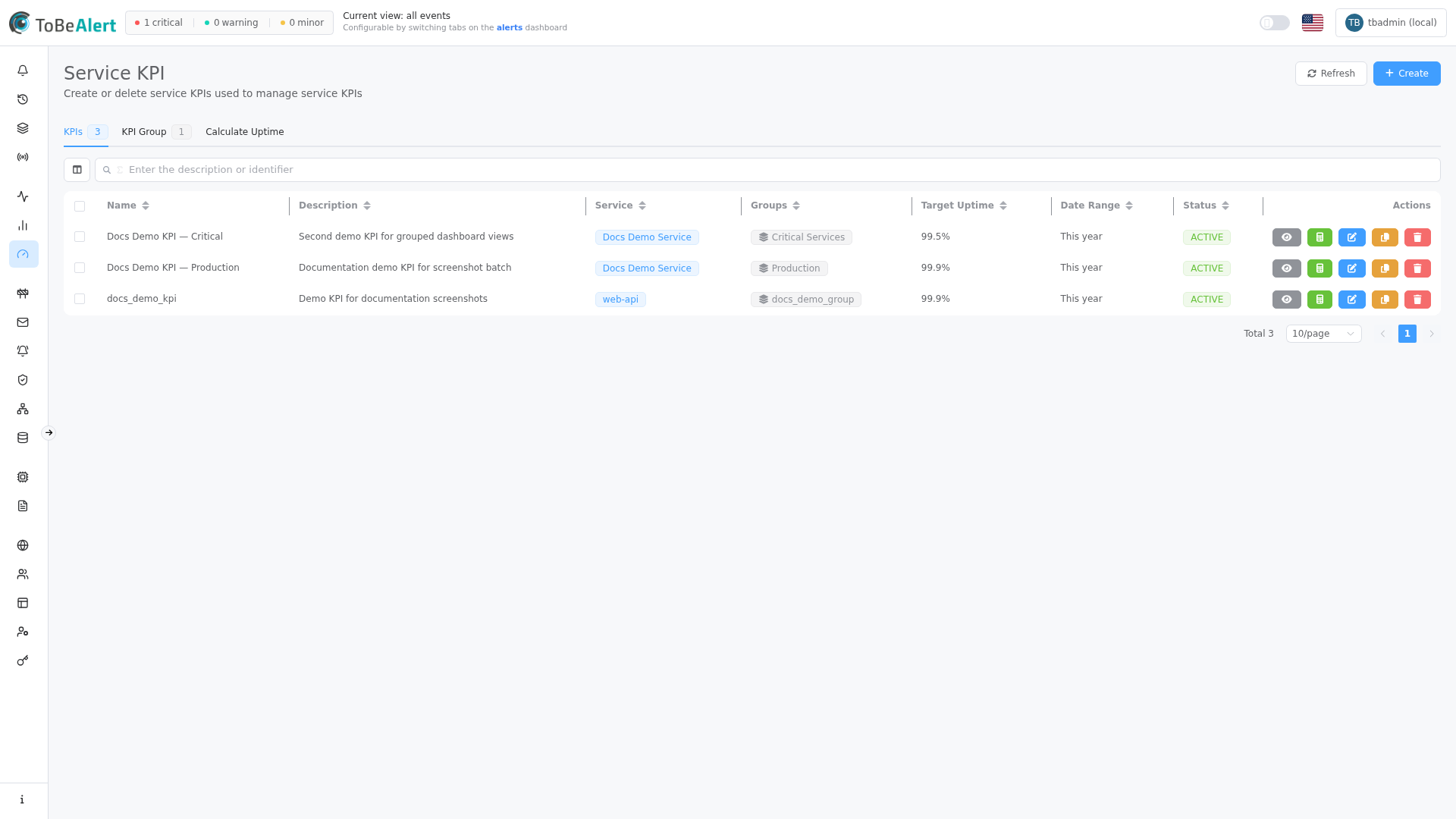 Create KPI drawer