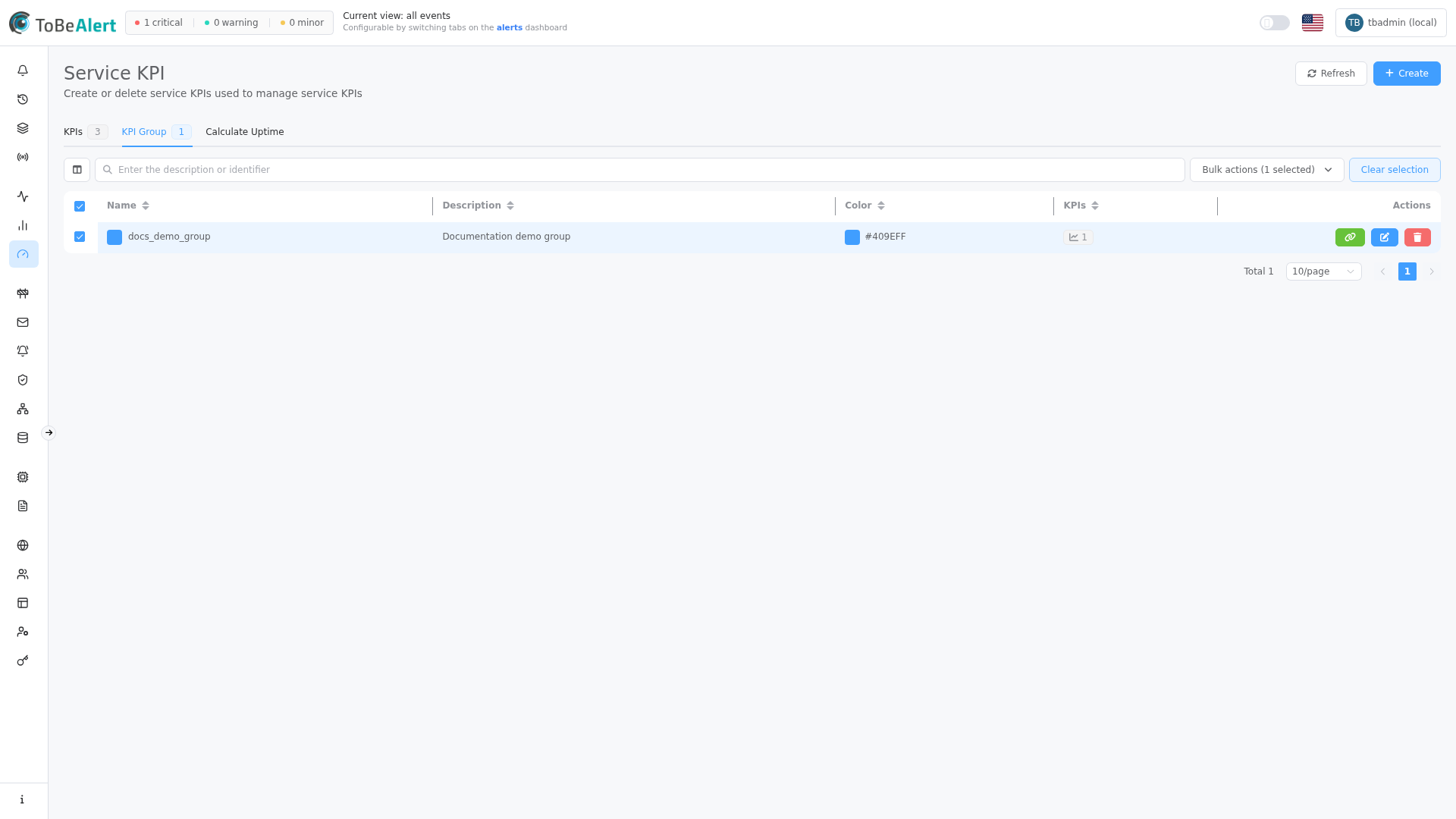 Assign KPIs drawer